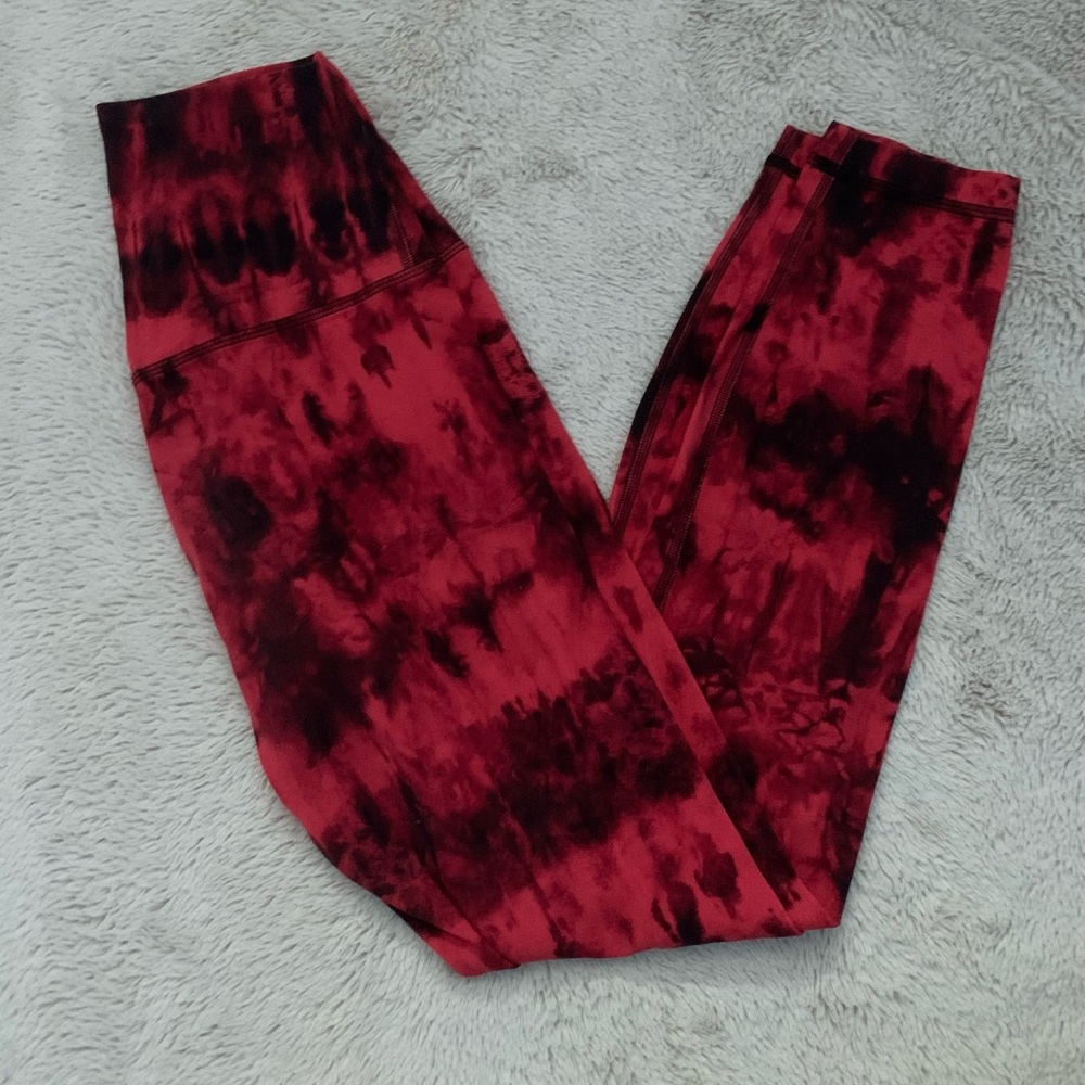 Lululemon Red & Black Align Pants ( Size 4 )